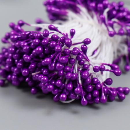 Stamens for flowers "droplets Gloss Violet" set 300 pcs length 6 cm-2