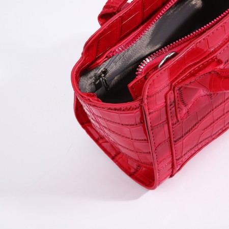 Bag Female Tout with zipper, pink color-5