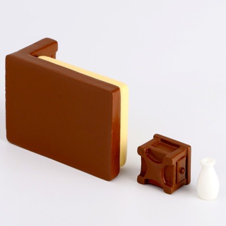 Miniature puppet "sleeping place", set bed and cabinet-4