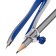 Metallic circuit Erichkrause "Classic", 125mm, with a pencil, pencil case, blue