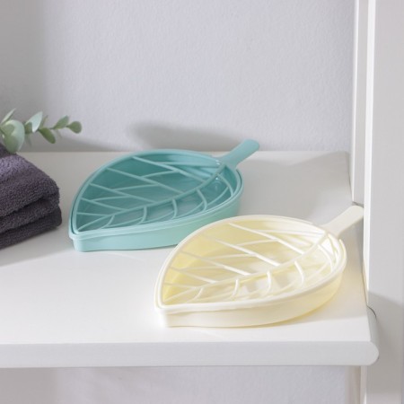 Soap dish "leaf", plastic, 17 × 10.5 × 2 cm, color mix-5