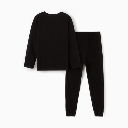 Set for boys (jumper, trousers), thermo, black color, height 146 cm-5