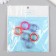 Busina for creativity plastic "Rainbow Ring" mix 1x2.4x2.4 cm