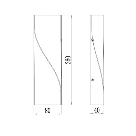 Architectural backlight Outdoor O040WL-L11W3K, 11W, 8x4x26 cm, LED, 700LM, 3000K, white color-6