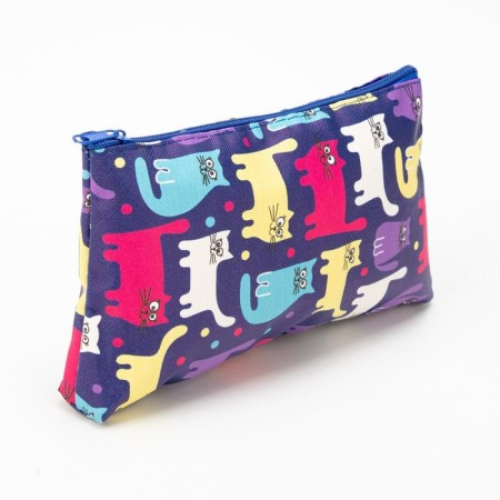 Cosmetic bag with lightning, blue/multi -colored color