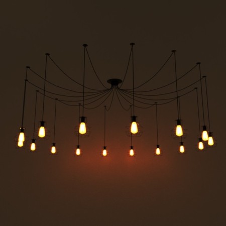 Lamp "Spider" 16he27 40W Black Bayerlux-14
