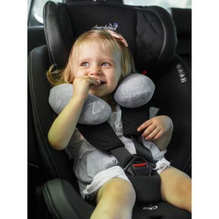 Soft Bagel neck pillow, size 23x28 cm, gray color-2