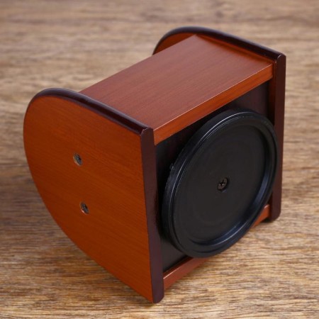 Organizer 4 sections, on a rotating stand, under the beech, 12x12x12 cm-2