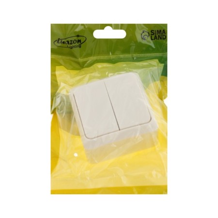 Luazon Lighting "League" switch, 10 A, 2 keys, invoices, white-3