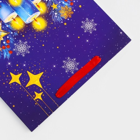 Package New Year's laminated "Christmas tree in the forest", 33 x 42.5 x 10 cm.-2