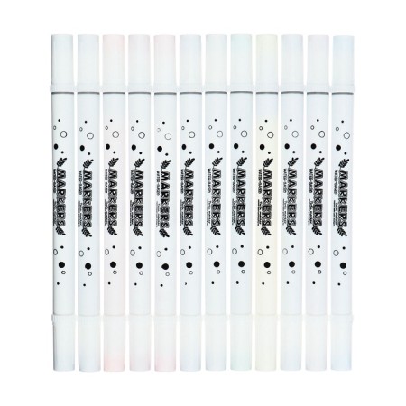 A set of markers, bilateral, cysteres/bulletvid tips, 12 colors, in a plastic tube-3