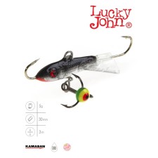 Балансир Lucky John CLASSIC 3 + тройник, 3 см, цвет 13H блистер
