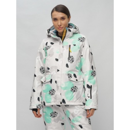 Ski suit female, size 44, gray color-28