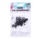 Glass eyes on a metal leg, set 74 pcs, d = 0.4 cm, black color