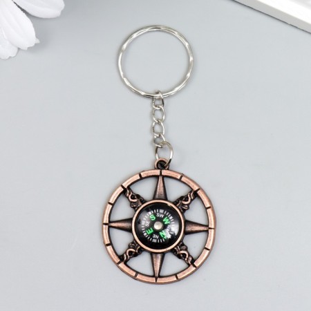 Metal keychain "Hot with a compass" 3.5x3.5 cm
