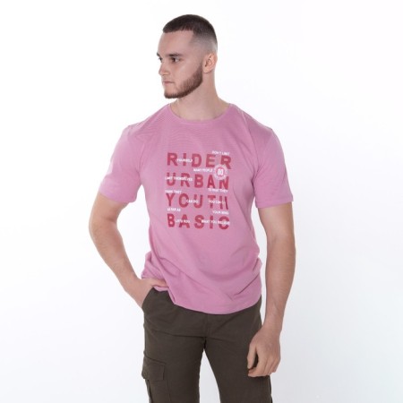 T -shirt male, pink color, size 50-1