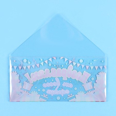 Money envelope "Congratulations from the bottom!" Transparent PVC, 16 x 8 cm-2