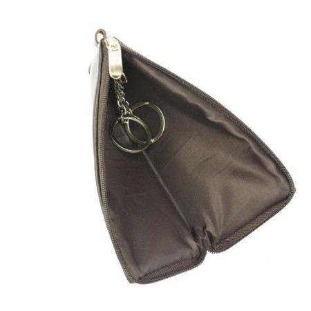 Key of zipper, length 14.5 cm, brown color-2