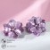 Earrings plastic "Blocked bud" radiance, purple color