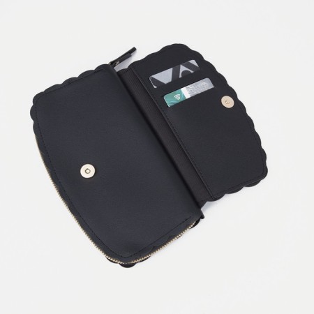 Women's wallet with lightning, black color-5