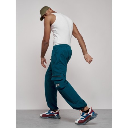Sports male pants, size 50, blue color-19