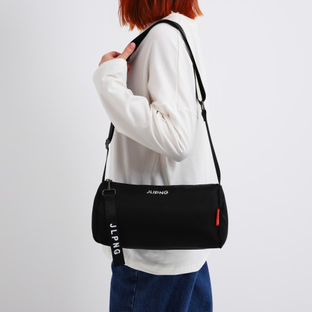 Youth bag with zipper, black color-2