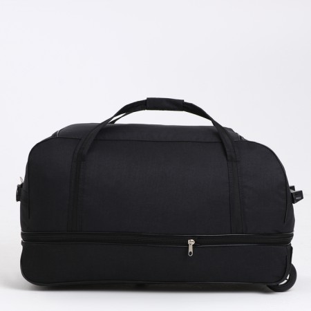 Road bag on wheels, a lightning department, with an increase, an outer pocket, black color-1