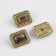 A set of metal buttons on the leg, 18 × 21mm, 3 pcs, brown/gold color