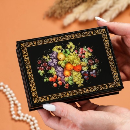 Casket "Still Life", 10 × 14 cm, lacquer miniature-2