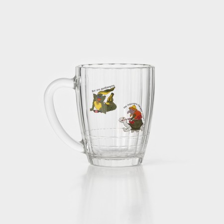 Beer mug "Following", 500 ml, MIX drawing