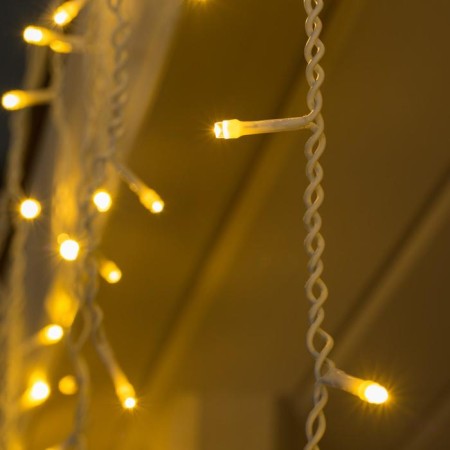 Garland "fringe" 3 × 0.6 m, IP44, UMS, white thread, 160 LED, glow warm white, 220 V-1
