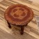 Carved table "Circle" wood 48x53x53cm