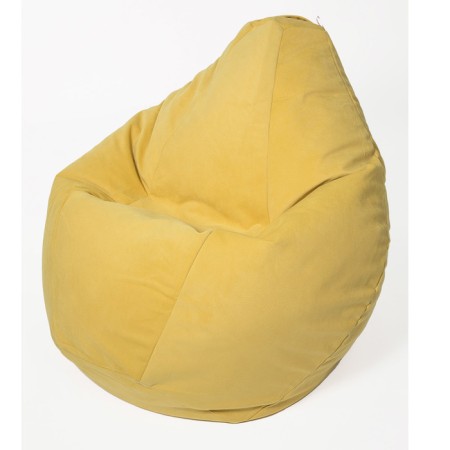 Mear-bag “Pear” is small, diameter 70 cm, height 90 cm, lemon color, velor
