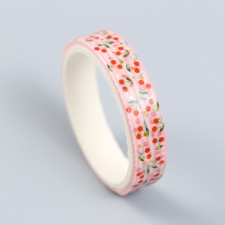 Glue tape Paper "Fruit" set 10 pcs width. 0.8 cm dl. 2 m 8.5x4x1 cm-3
