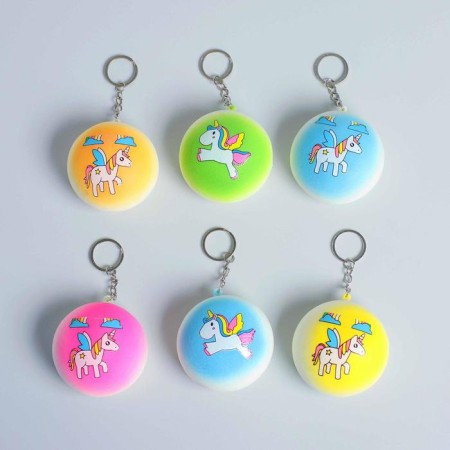 Square Magnes "Unicorn", on a key fob, species mix-2