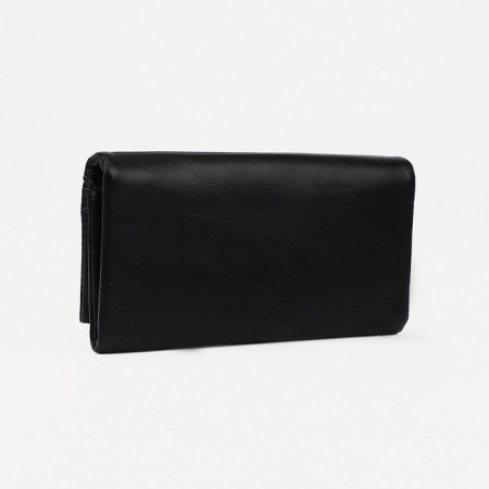 Women's wallet on magnets, black color