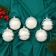 Set of balls plastic D-7 cm, 6 pcs "Surprise" silver
