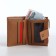 Women's wallet on the button, beige color