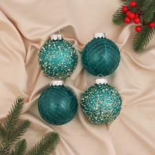 Set of balls plastic D-8 cm, 4 pcs 