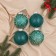 Set of balls plastic D-8 cm, 4 pcs "austen" web, turquoise