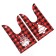Polyethylene gift package with ears "Red Cage", 13 x 23 cm