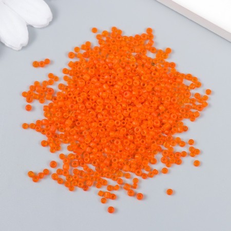 Beads "Astra" 11/0, 20 g (M9V T.Orange/Transparent matte)-1