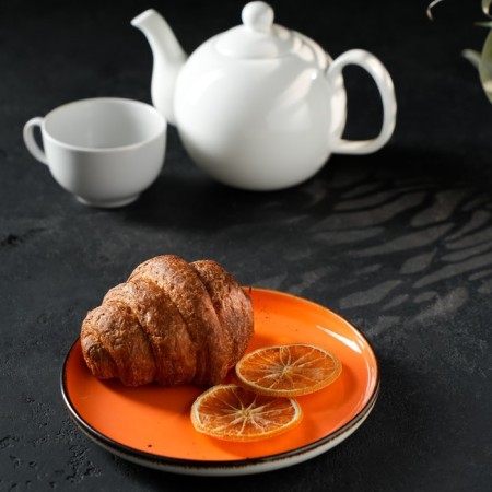 Porcelain dining plate Magistro "Cerera", d = 20 cm, orange color-7
