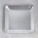 Square Benum Square Metal for one candle, 10x1.1 cm, silver