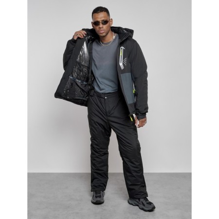 Male winter ski costume, size 54, black color-17