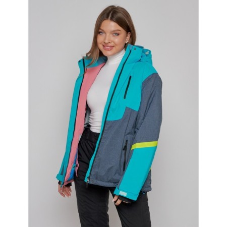 Ski jacket female winter, size 58, blue color-17