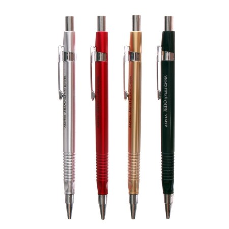 Mechanical pencil 0.5mm, with corrugated grip, MIX case-1