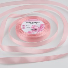 Satin tape, 12 mm × 23 ± 1 m, color pink gold No. 146