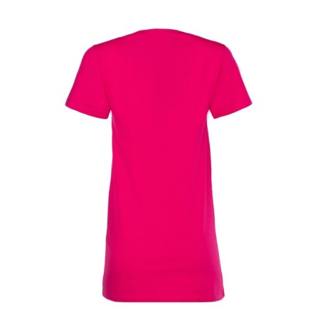 Homemade dress, fuchsia color, print mix, size 54-2