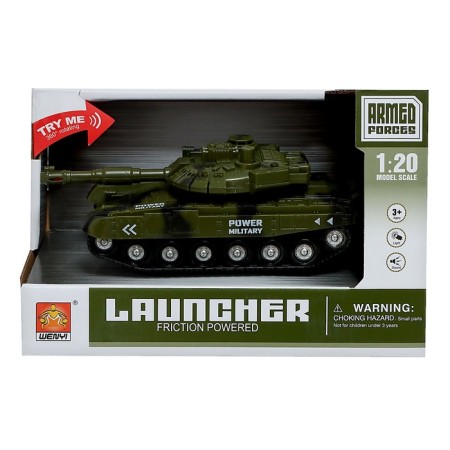Tank "Army", 1:20, light, sound, inertia, green-4